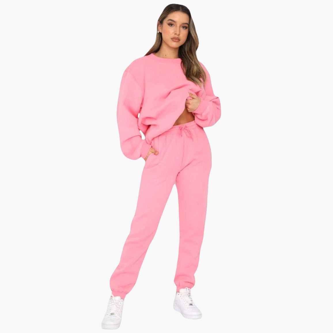 women’s autumn/winter pullover & trousers set – casual long sleeve sweaters