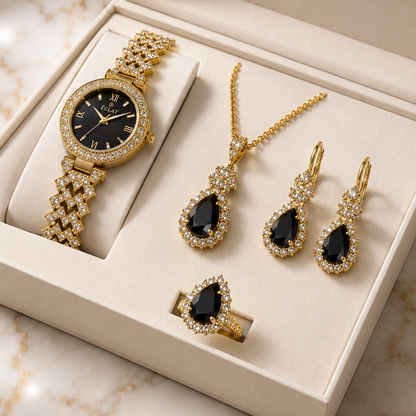 ✨ Set de Reloj y Joyas Elegance – 4 Piezas
