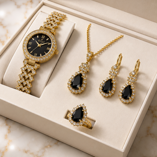 ✨ Set de Reloj y Joyas Elegance – 4 Piezas